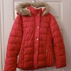 Pink Hooded Old Navy Coat Size 10/12